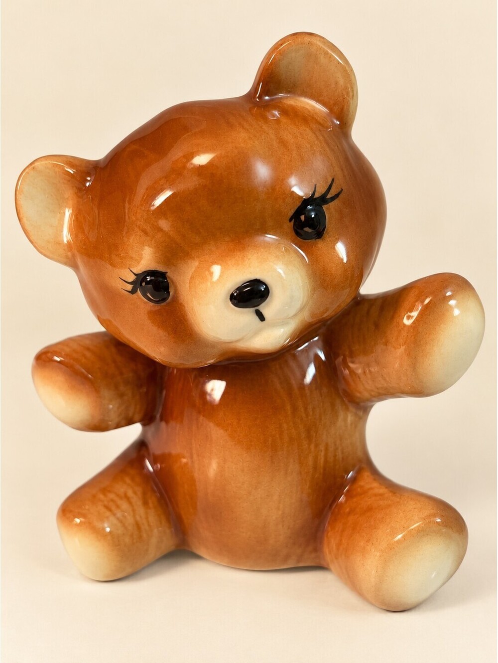 McCoy 1996 Cinnamon Bear Shaker Limited Edition 59/500 Teddy Bear Pottery USA